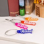 Gepersonaliseerde Multicolor 3D gedrukte Tumbler naam label charme met roestvrij staal lus Tumbler accessoires cadeau voor familie vrienden