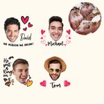 Personalized Waterproof Temporary Face Photo Tattoo Stickers with Name Set of 15 Bachelorette Party Birthday Wedding Favors