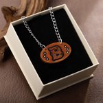 Personalised Country Western Double-sided Handmade Leather Necklace with Initial NFR Birthday Gift for Cowgirl Cowboy