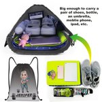 Personalized Cartoon Fitness Girl Design Water Resistant Drawstring Backpack with Name Gym Workout Birthday Gift for Sports Travel Lovers