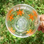 Personalized Retro Daisy Flower Glass Coffee Mug Set with Name Birthday Gift for Friend Family