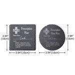 Henkilökohtainen hauska reseptiviini lasi ja liuskekivi Coaster kaiverrettu nimi syntymäpäivä puolue suosikki lahja viinin rakastajaan