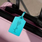 Gepersonaliseerde Geboorte Flower Lederen Paspoort Cover Bagagelabel Set met Naam Travel Essential Verjaardagscadeau voor vrouwen