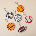 Personalised Reflective Basketball Football Volleyball Backpack Bag Tag with Name Back to School Gift for Kids Sports Lovers