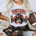 Personalisierte Cartoon Football Sport Mädchen Leopard Buchstaben T-Shirt Sweatshirt mit Nummer und Name Game Day Kostüm Geburtstagsgeschenk für Fußba