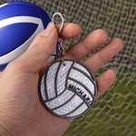 Personalised Reflective Basketball Football Volleyball Backpack Bag Tag with Name Back to School Gift for Kids Sports Lovers