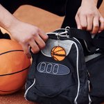 Personalised Reflective Basketball Football Volleyball Backpack Bag Tag with Name Back to School Gift for Kids Sports Lovers