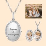 Collier Personnalisé avec Photo et Nom Bijou Forme Coffret Cadeau Commémoratif pour Femme