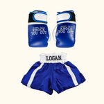 Personalisierte Leder Neugeborenes Baby Boxhandschuhe und Shorts Set mit gestickten Namen Foto Requisiten Geburtstag Sport Geschenk für Baby