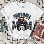 Personalisierte Cartoon Football Sport Mädchen Leopard Buchstaben T-Shirt Sweatshirt mit Nummer und Name Game Day Kostüm Geburtstagsgeschenk für Fußba
