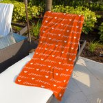 Personalized Repeating Heart Name Quick Dry Oversized Microfiber Beach Towel Summer Travel Essential Party Birthday Gift for Family Friend