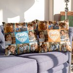 Henkilökohtainen Perhe tulee aina olemaan yhteydessä Sydän Photo Collage heittää tyynyn kansi Syntymäpäivä Housewarming lahja perheelle