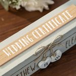 Boîte de Serment du Mariage Personnalisée avec Noms du Couple Cadeau en Bois pour Mariage Couple