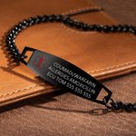 Bracelet d'Alerte Médicale Unisexe Personnalisé en Acier Inoxydable avec Messages Gravés Cadeau d'Anniversaire pour Famille