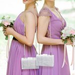 Personalised Minimalist Pearl Chain Handbag Acrylic Clutch Handbag with Name Wedding Bridal Shower Bachelorette Party Gift for Women