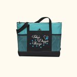 Personalized Multicolor Doggie Things Dog Paw Large Capacity Tote Bag with Name and Text Birthday Travel Accessory Gift for Dog Lovers
