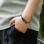 Bracelet d'Alerte Médicale Unisexe Personnalisé en Acier Inoxydable avec Messages Gravés Cadeau d'Anniversaire pour Famille