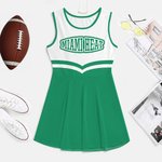 Personlig Cheerleader Uniformsklänning med ärmlös klänning i flerfärg med lagnamn Sport Evenemang Cheer Tillbehör Present till flickor