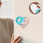 Personliga 5 stycken hjärtformade strandmagnetiska flasköppnare med text och kortpaket Bride Shower Wedding Party Favor Present för gäster