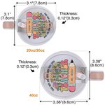 Personalized Colourful Pencil Flower Teacher Name Tag Lid Topper Tumbler Accessories for Stanley Teacher’s Day Back to School Gift for Teacher