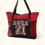 Gepersonaliseerde grote draagtas in voetbalstijl met naam Cadeau voor sportliefhebber