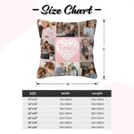 Henkilökohtainen Perhe tulee aina olemaan yhteydessä Sydän Photo Collage heittää tyynyn kansi Syntymäpäivä Housewarming lahja perheelle