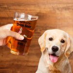 Personalized Just Want to Drink Beer with My Pet 16oz Pint Beer Glass with Photos and Names Housewarming Father's Day Gift for Pet Lovers