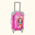 Henkilökohtainen sarjakuvahahmo Design Mini Trolley matkatavaroiden säilytys tapauksessa nimi Travel Essentials syntymäpäivälahja Travel ystäville