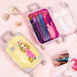 Henkilökohtainen sarjakuvahahmo Design Mini Trolley matkatavaroiden säilytys tapauksessa nimi Travel Essentials syntymäpäivälahja Travel ystäville