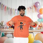 Personalised Cartoon Avatar Photo Victory Gesture Birthday Squad T-shirt Sweatshirt with Text Funny Holiday Party Gift for Family Friend