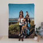 Manta suave personalizada con collage de 1-9 fotos ideal para decoración del hogar regalo de inauguración o aniversario para familia o amigos