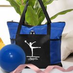 Borsa tote grande personalizzata per la ginnastica ritmica con nome e tasche in rete Regalo per gli amanti della ginnastica