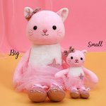 Personalizado lindo conejito gato ratón bailarina peluche juguete con purpurina nombre regalo de cumpleaños para las niñas bailarina