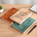 Carnet de notes ligné A5 A6 personnalisé avec nom et texte gravés Anniversaire Cadeau de voyage pour les voyageurs