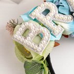 Henkilökohtainen syntymäpäivä kukka hiukset kruunu otsapanta Pearl teksti syntymäpäivä häät morsiamen suihku lahja naisille