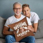 Funda de cojín personalizada con foto del abuelo y su apodo Decoración del hogar Día del padre Cumpleaños regalo para hombre