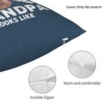 Funda de cojín personalizada con foto del abuelo y su apodo Decoración del hogar Día del padre Cumpleaños regalo para hombre