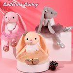 Personalizado lindo conejito gato ratón bailarina peluche juguete con purpurina nombre regalo de cumpleaños para las niñas bailarina