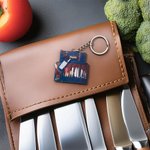 Personalized Chef Tool Bag Design Acrylic Keychain with Name Bag Charm Birthday Anniversary Gift for Chef Cooking Lover