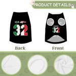 Personalised National Flag Element 100% Cotton Dog Shirt Waistcoat with Name and Number Game Day Costume Birthday Party Gift for Pet Lovers