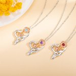 Collar personalizado de rosas con 1-3 nombres grabados Cumpleaños Día de la Madre Regalo para ella