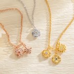 Gepersonaliseerde 1-10 Driedimensionale Geboorte Bloemen Armband Halsketting Verjaardag Waardering Gift voor Moeder Oma