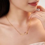 Personalisierte Infinity Halskette mit Geburtsblume und Namen Unendlichkeit Symbol Geburtstag Jahrestag Geschenk für Damen