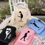 Personalisierte Cheerleader Silhouette Wasserflasche Carrier Tasche mit Tasche verstellbaren Riemen Zubehör für 40oz Stanley Geburtstag Geschenk für F