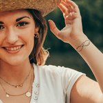 Personalisierte wasserdicht Ungiftigkeit Infinity Symbol Namen Satz von 3 temporäre Tattoos mit Vögeln Party Favor Jahrestag Geschenk für Familie Freu