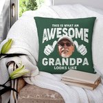 Funda de cojín personalizada con foto del abuelo y su apodo Decoración del hogar Día del padre Cumpleaños regalo para hombre