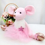 Personalizado lindo conejito gato ratón bailarina peluche juguete con purpurina nombre regalo de cumpleaños para las niñas bailarina