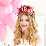 Henkilökohtainen syntymäpäivä kukka hiukset kruunu otsapanta Pearl teksti syntymäpäivä häät morsiamen suihku lahja naisille