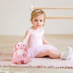 Personalizado lindo conejito gato ratón bailarina peluche juguete con purpurina nombre regalo de cumpleaños para las niñas bailarina