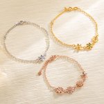 Gepersonaliseerde 1-10 Driedimensionale Geboorte Bloemen Armband Halsketting Verjaardag Waardering Gift voor Moeder Oma